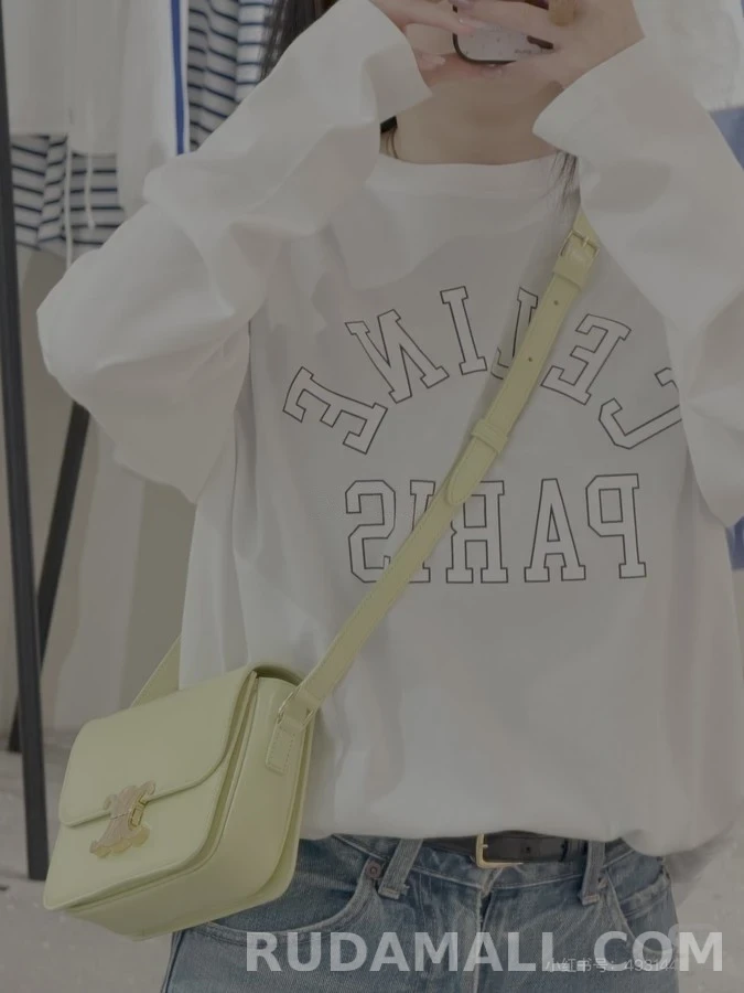셀린느 셀린느 공심 레터링 긴팔 티셔츠 상세 이미지