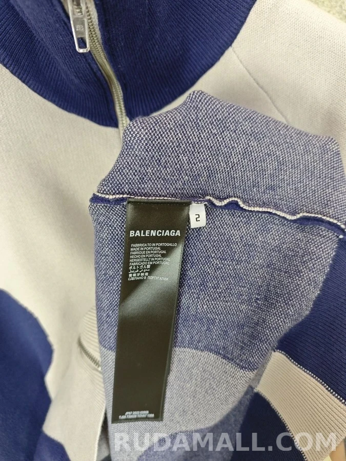 발렌시아가 발렌시아가 배색 로고 집업 니트 상세 이미지