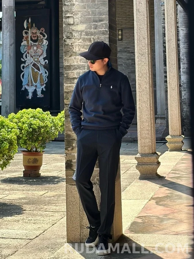 폴로 랄프 로렌 폴로 랄프 로렌 스탠드넥 하프집업 니트 상세 이미지