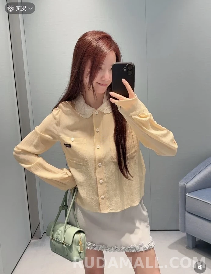 미우미우 미우미우 피터팬 카라 셔츠 상세 이미지