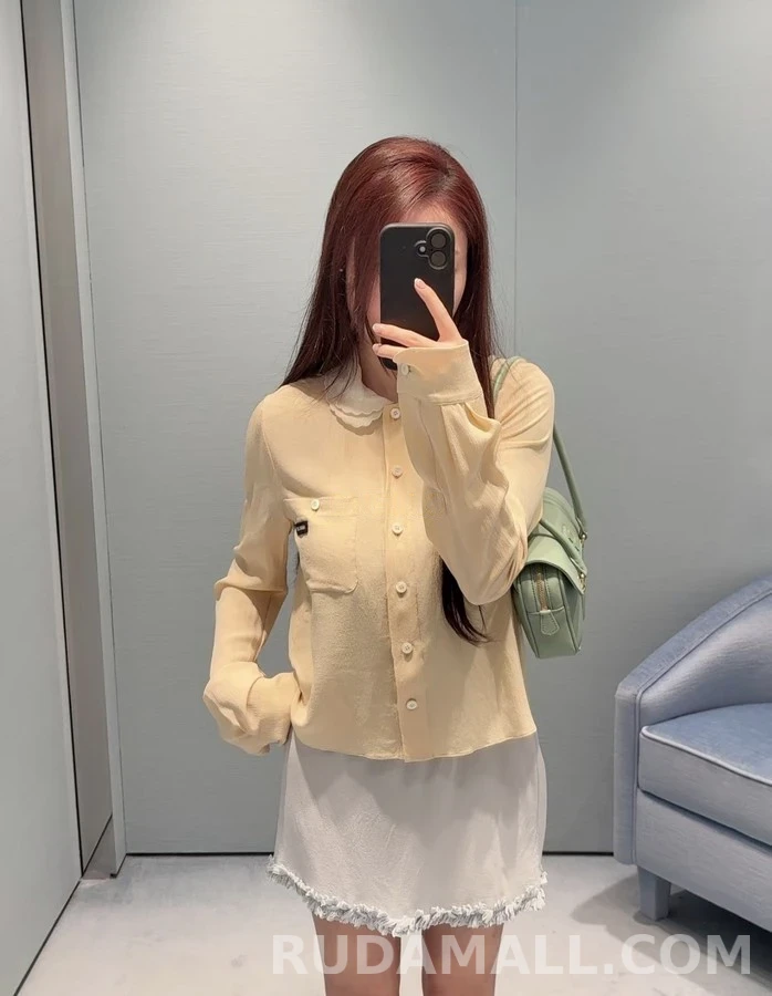 미우미우 미우미우 피터팬 카라 셔츠 상세 이미지