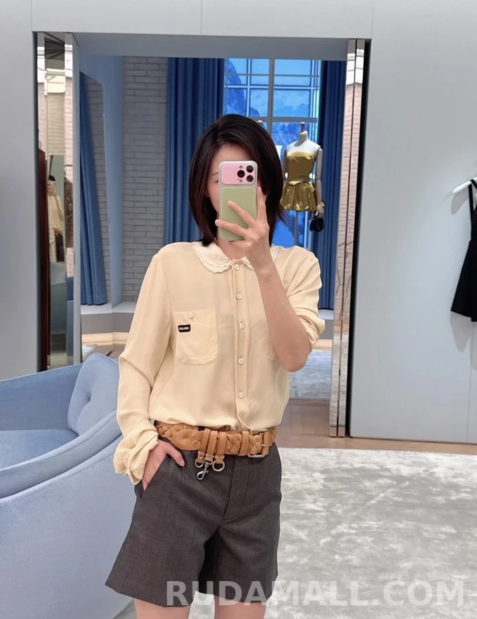 미우미우 미우미우 피터팬 카라 셔츠 상세 이미지