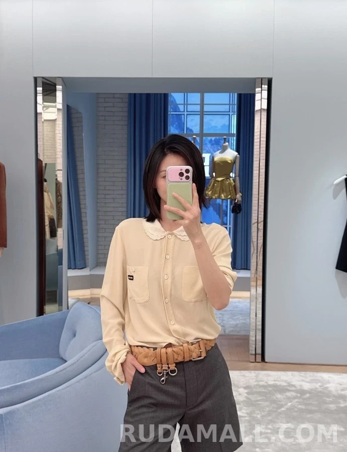 미우미우 미우미우 피터팬 카라 셔츠 상세 이미지