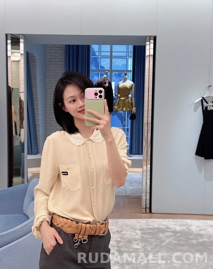 미우미우 미우미우 피터팬 카라 셔츠 상세 이미지