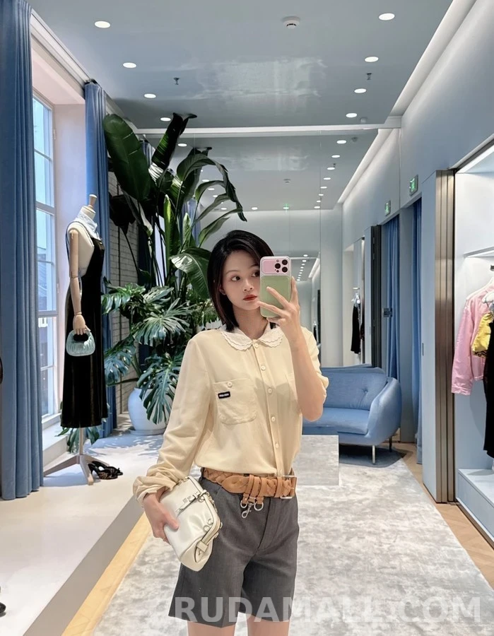 미우미우 미우미우 피터팬 카라 셔츠 상세 이미지