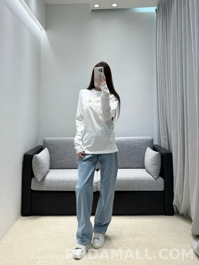 샤넬 샤넬 컬러 진주 자수 긴팔 티셔츠 상세 이미지