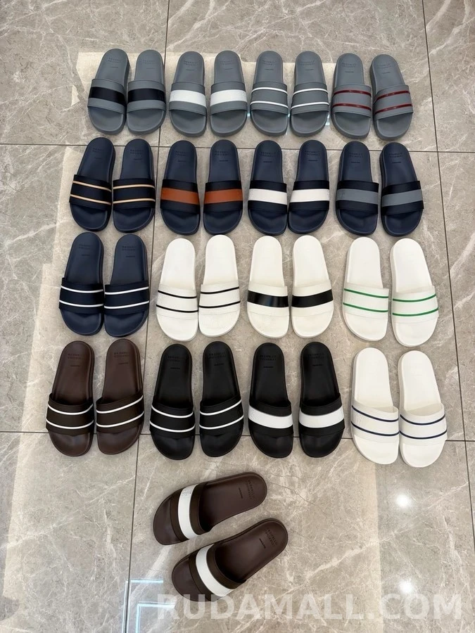 브루넬로 쿠치넬리 브루넬로 쿠치넬리 스트라이프 슬라이드 샌들 상세 이미지