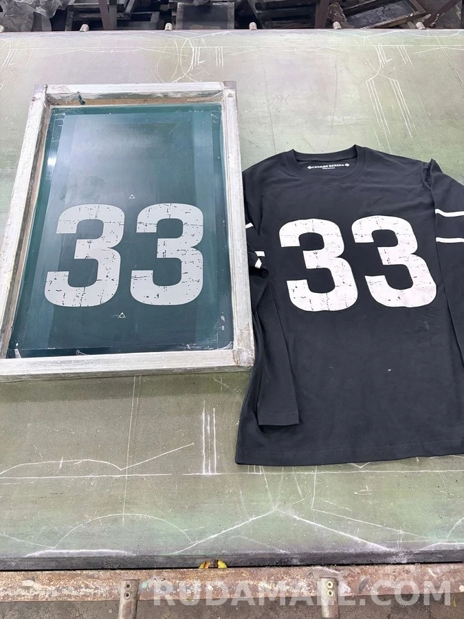 크롬하츠 크롬하츠 넘버 33 프린트 긴팔 티셔츠 상세 이미지