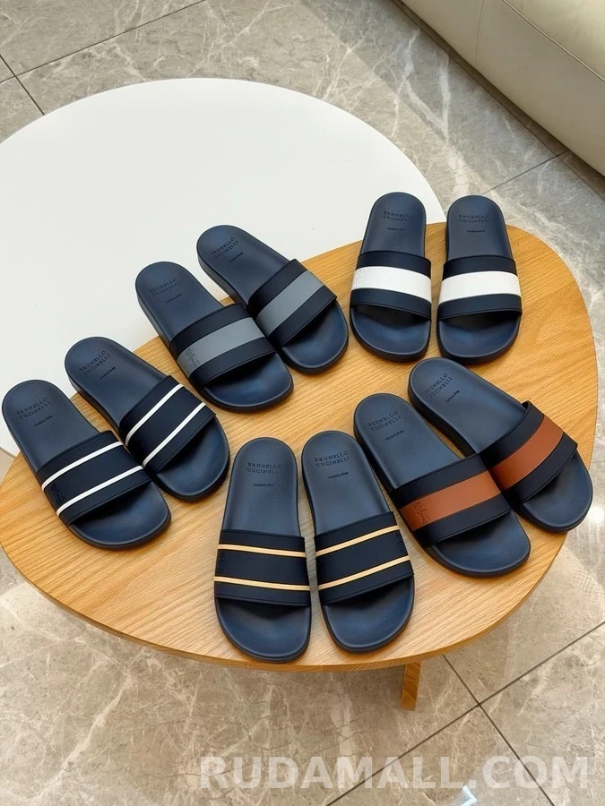 브루넬로 쿠치넬리 브루넬로 쿠치넬리 스트라이프 슬라이드 상세 이미지