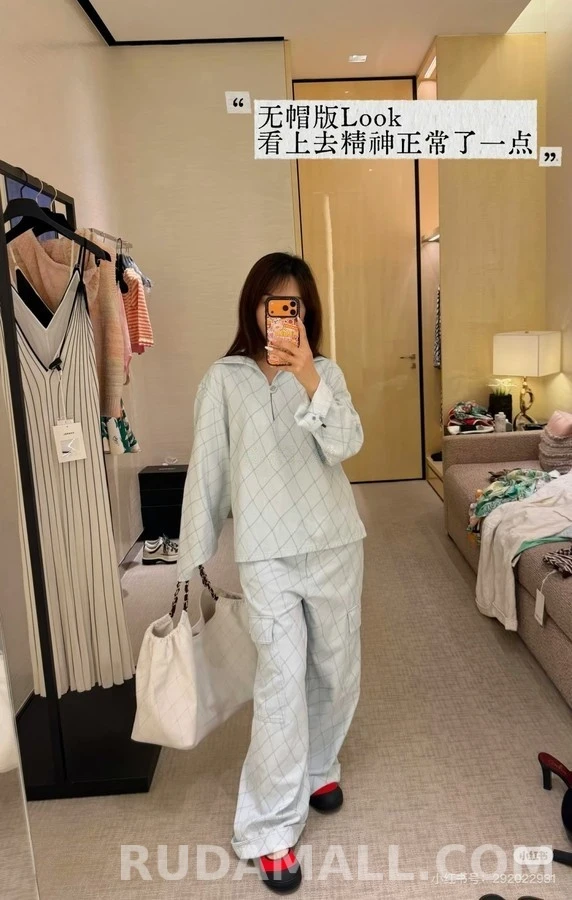 샤넬 샤넬 퀼팅 폴로넥 데님 셔츠 상세 이미지