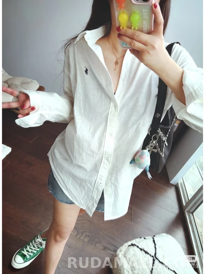 폴로 랄프 로렌 폴로 랄프 로렌 폴로 플레이어 자수 셔츠 상세 이미지