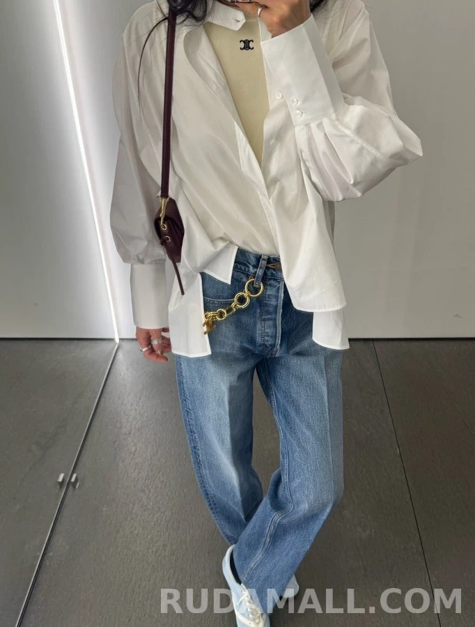 셀린느 셀린느 피터팬 카라 루즈핏 셔츠 상세 이미지