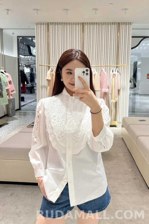 발렌티노 발렌티노 펀칭 자수 롱슬리브 셔츠 상세 이미지