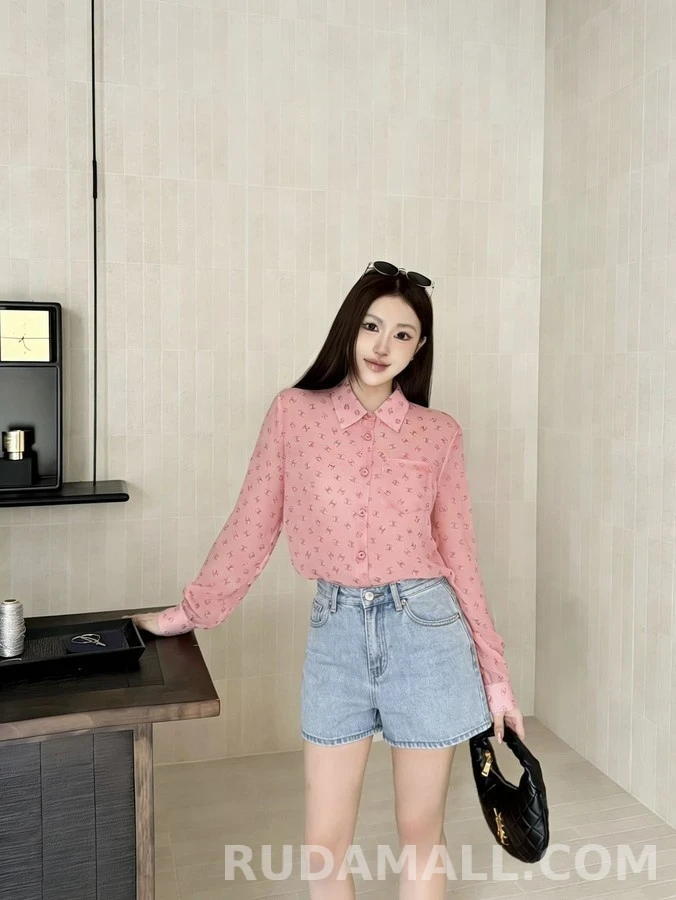 샤넬 샤넬 로고 프린트 셔츠 상세 이미지