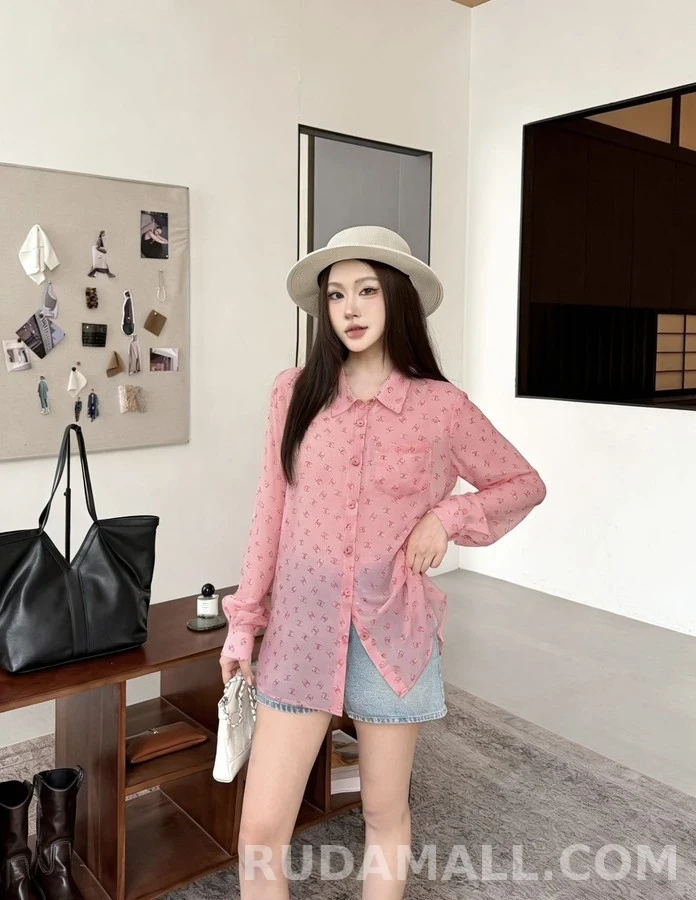 샤넬 샤넬 로고 프린트 셔츠 상세 이미지