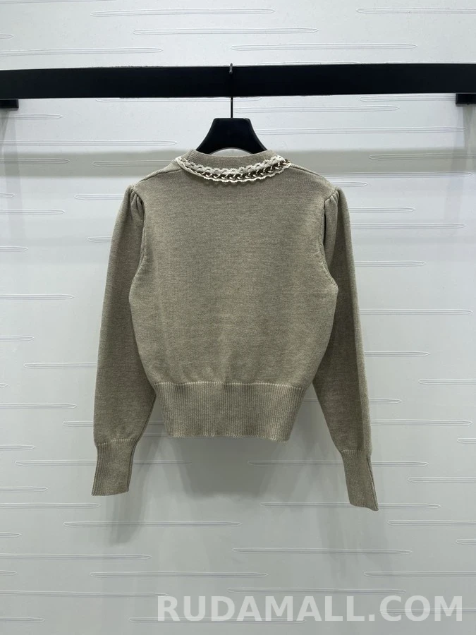 샤넬 샤넬 브레이드 브이넥 니트 가디건 상세 이미지