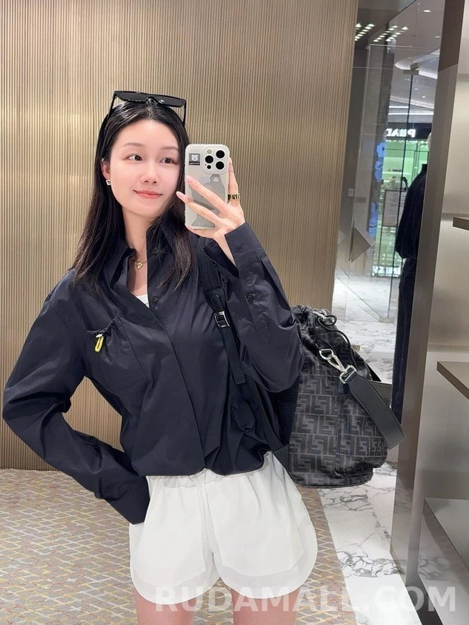 펜디 펜디 드로스트링 패치 포켓 셔츠 상세 이미지