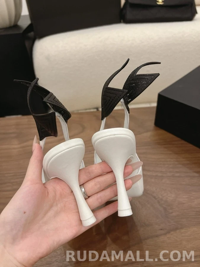 샤넬 샤넬 투톤 하트 슬링백 힐 상세 이미지