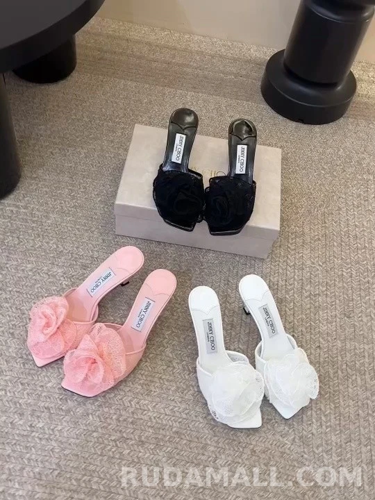지미추 지미추 레이스 스퀘어토 힐 뮬 상세 이미지