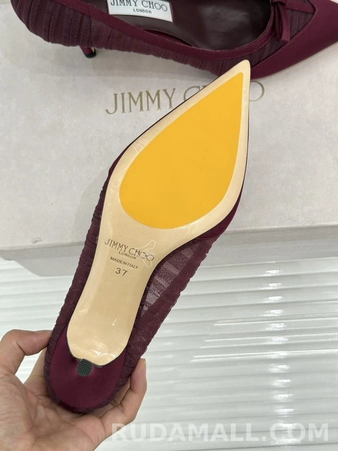 지미추 지미추 메쉬 보우 장식 펌프스 상세 이미지