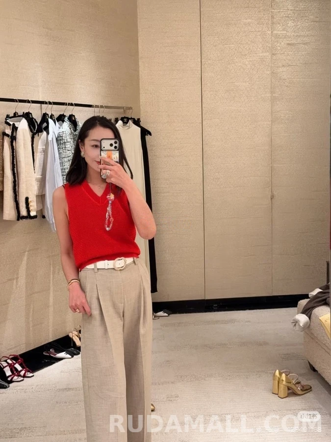샤넬 샤넬 V넥 니트 베스트 상세 이미지