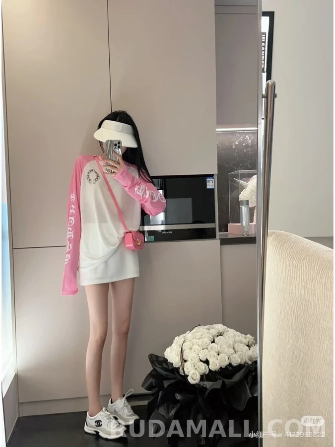 크롬하츠 크롬하츠 배색 래글런 긴팔 티셔츠 상세 이미지