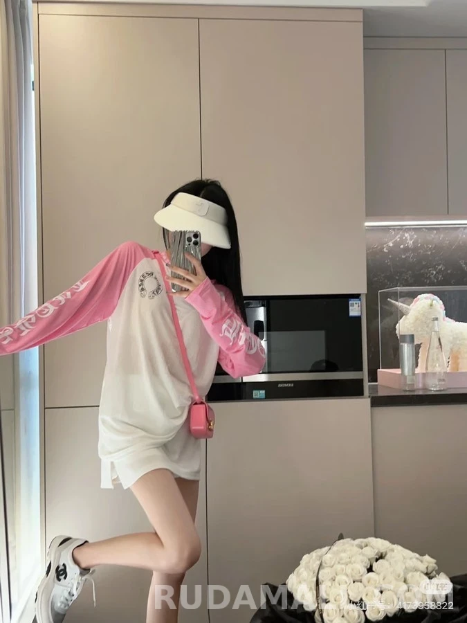 크롬하츠 크롬하츠 배색 래글런 긴팔 티셔츠 상세 이미지