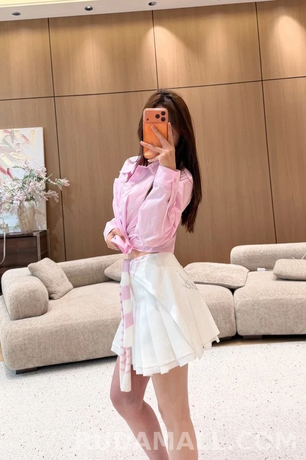 샤넬 샤넬 스트라이프 숄 투피스 셔츠 상세 이미지
