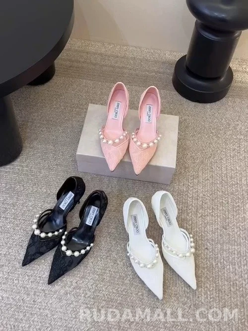 지미추 지미추 레이스 진주 뾰족코 펌프스 상세 이미지