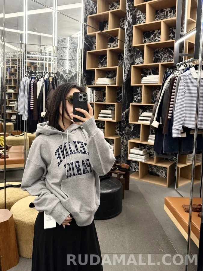 셀린느 셀린느 레터링 기모 후드 상세 이미지