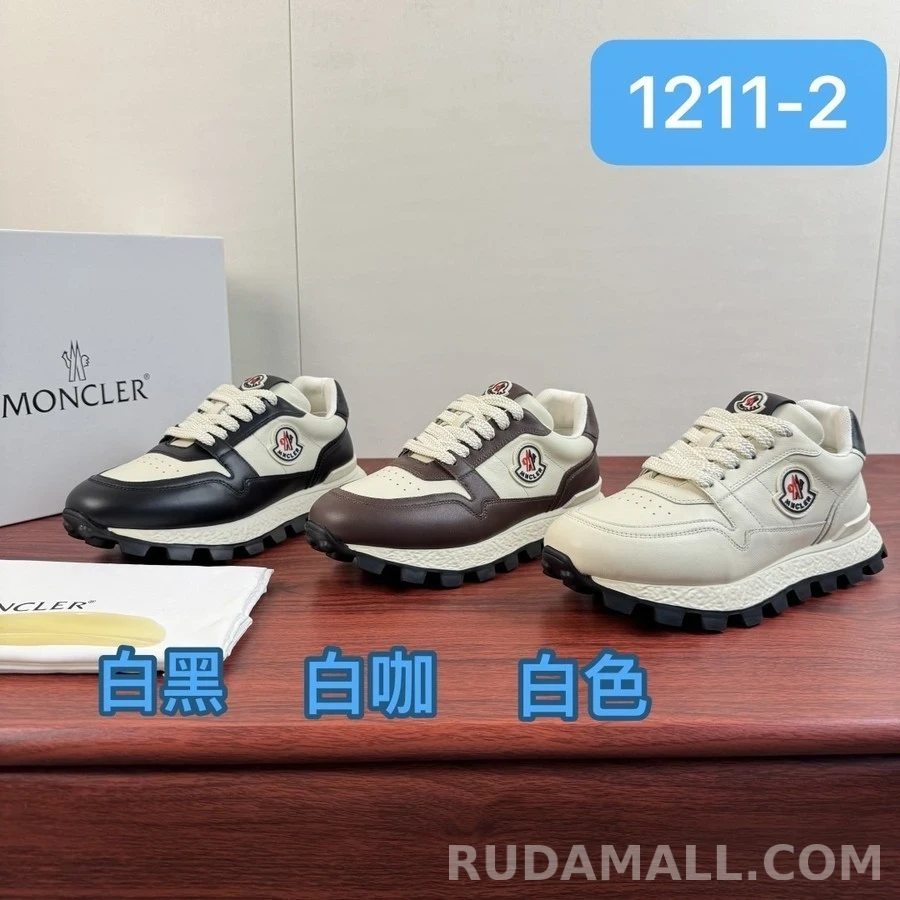 몽클레어 몽클레어 트레일그립 배색 가죽 스니커즈 상세 이미지