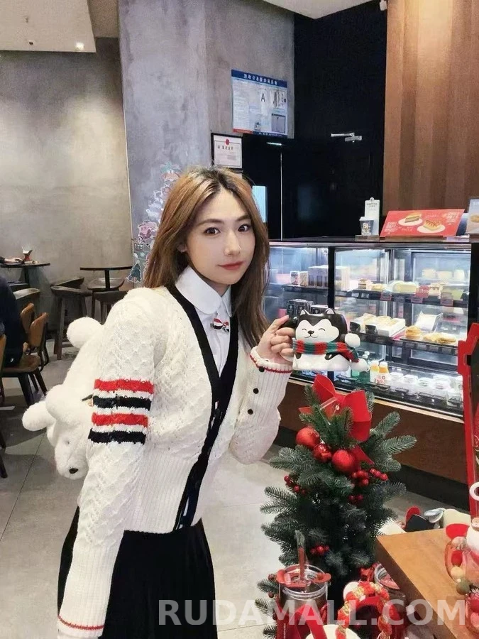 톰브라운 톰브라운 스트라이프 오픈워크 가디건 상세 이미지
