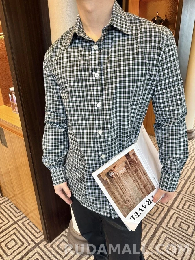 셀린느 셀린느 체크 자수 셔츠 상세 이미지