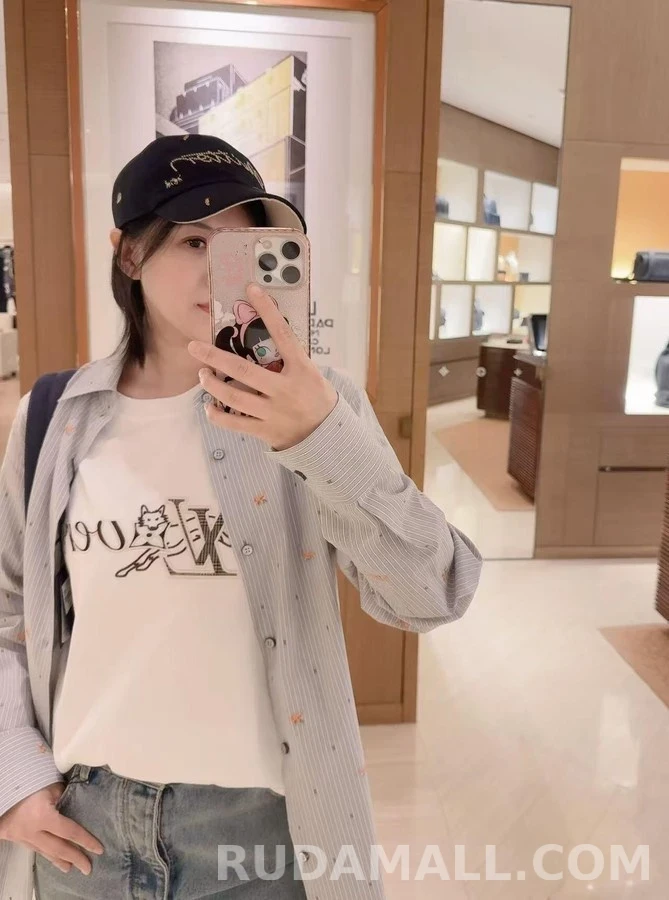 루이비통 루이비통 폭스 패턴 스트라이프 셔츠 상세 이미지
