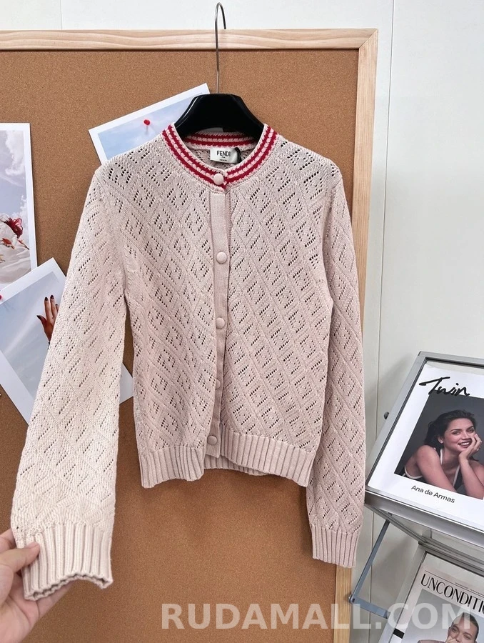 펜디 펜디 펀칭 배색 긴팔 티셔츠 상세 이미지