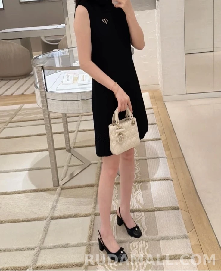 디올 디올 퀼팅 보우 진주 블록힐 상세 이미지