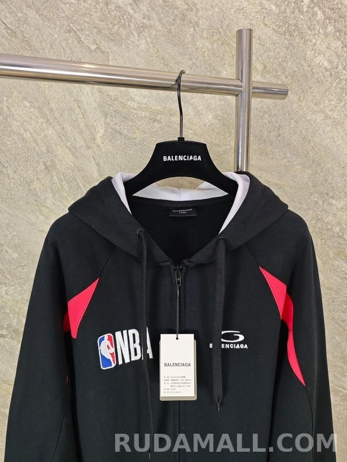 발렌시아가 발렌시아가 NBA 배색 후드 집업 상세 이미지