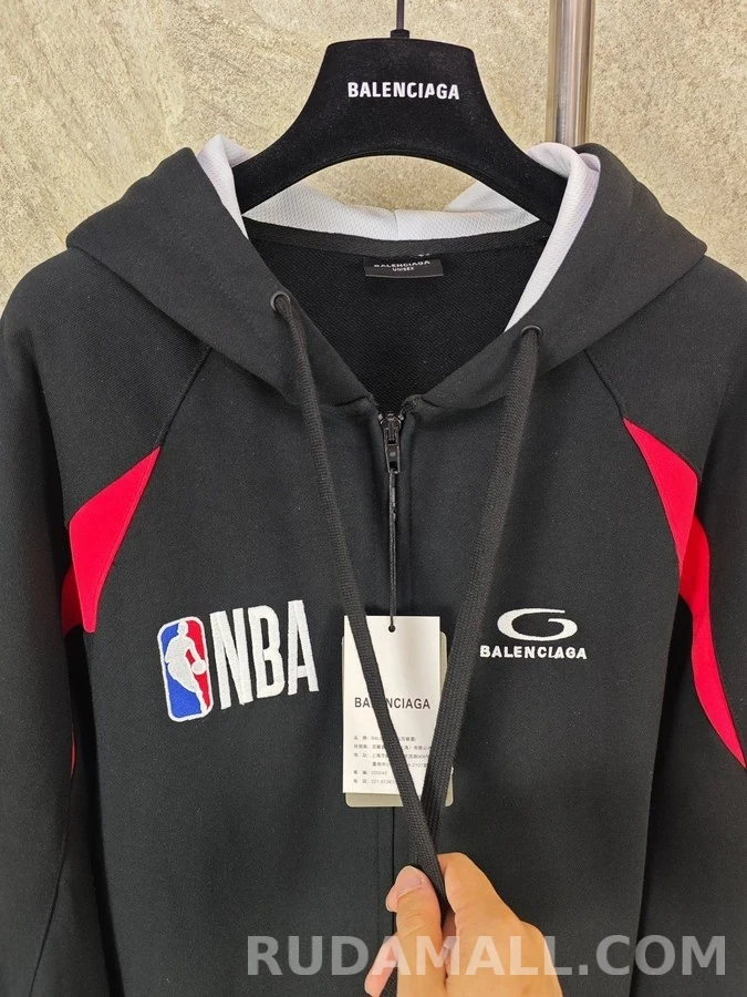 발렌시아가 발렌시아가 NBA 배색 후드 집업 상세 이미지