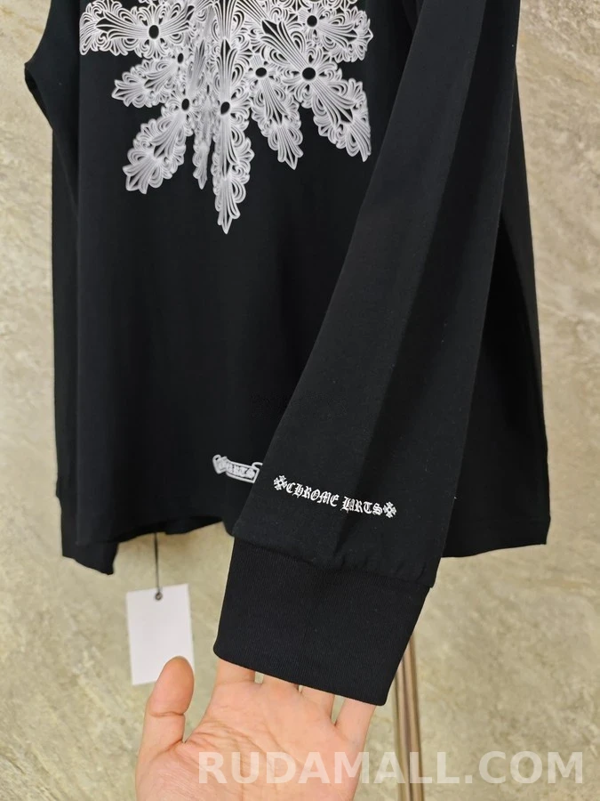 크롬하츠 크롬하츠 눈꽃 십자 긴팔 티셔츠 상세 이미지