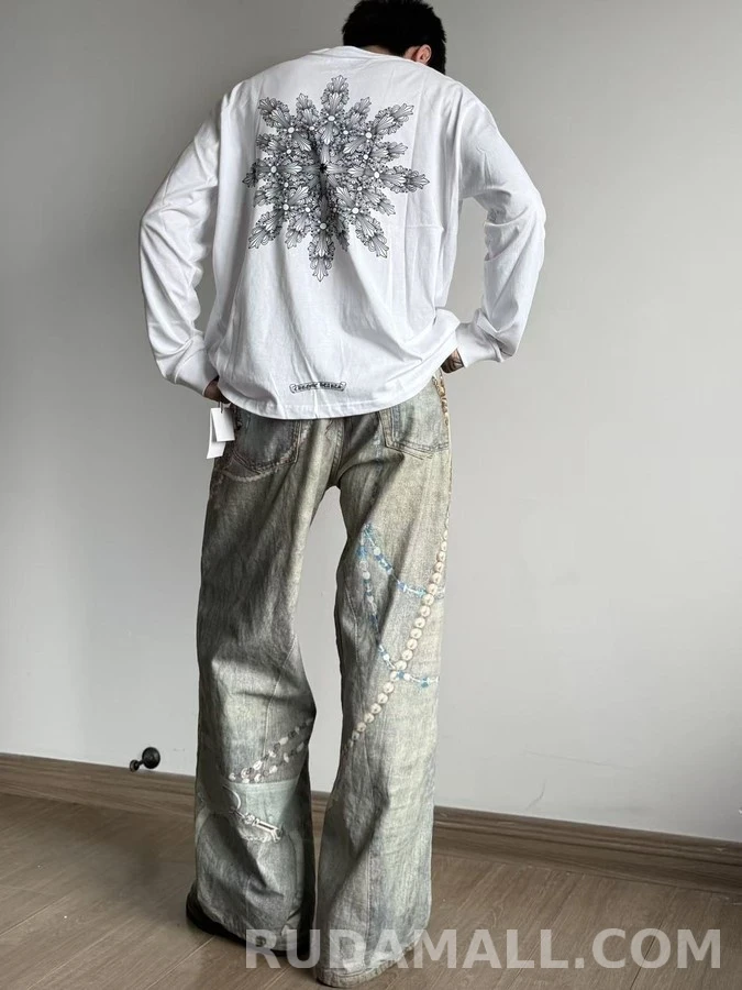 크롬하츠 크롬하츠 눈꽃 십자가 긴팔 티셔츠 상세 이미지