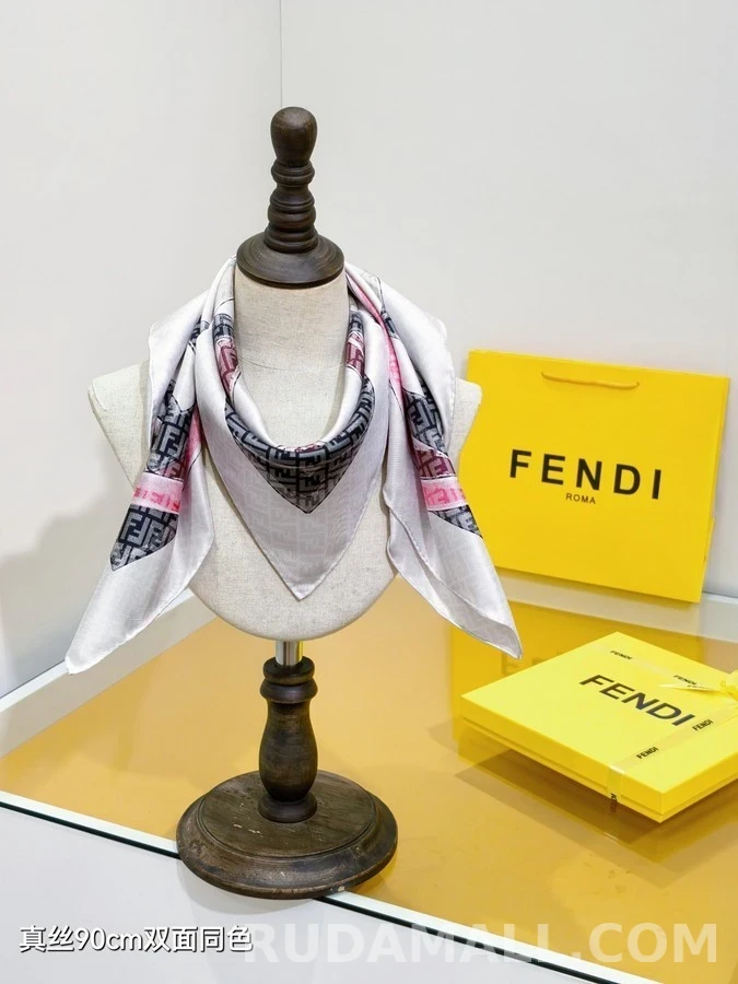 펜디 펜디 인터로킹 패턴 스카프 상세 이미지