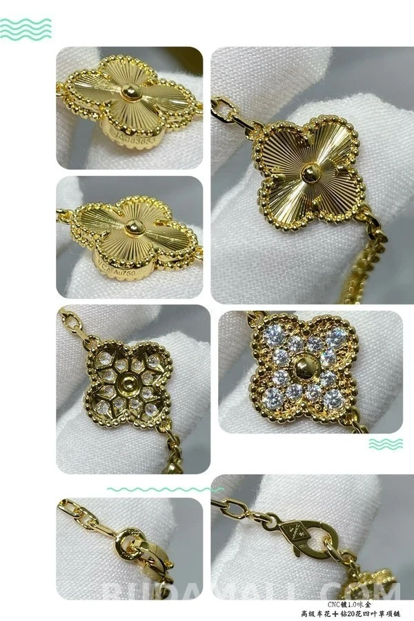 반클리프 아펠 반 클리프 아펠 클로버 모티브 다이아몬드 목걸이 상세 이미지