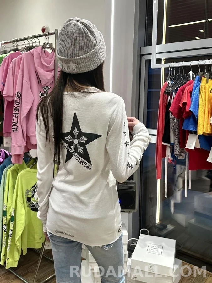 크롬하츠 크롬하츠 스타 로고 긴팔 티셔츠 상세 이미지