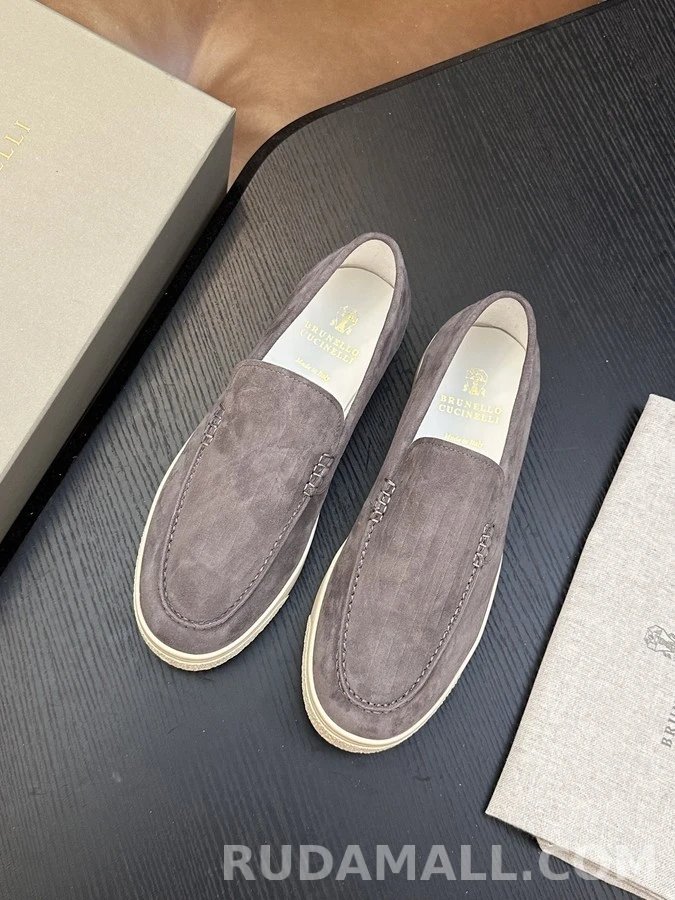 브루넬로 쿠치넬리 브루넬로 쿠치넬리 스웨이드 모카신 로퍼 상세 이미지