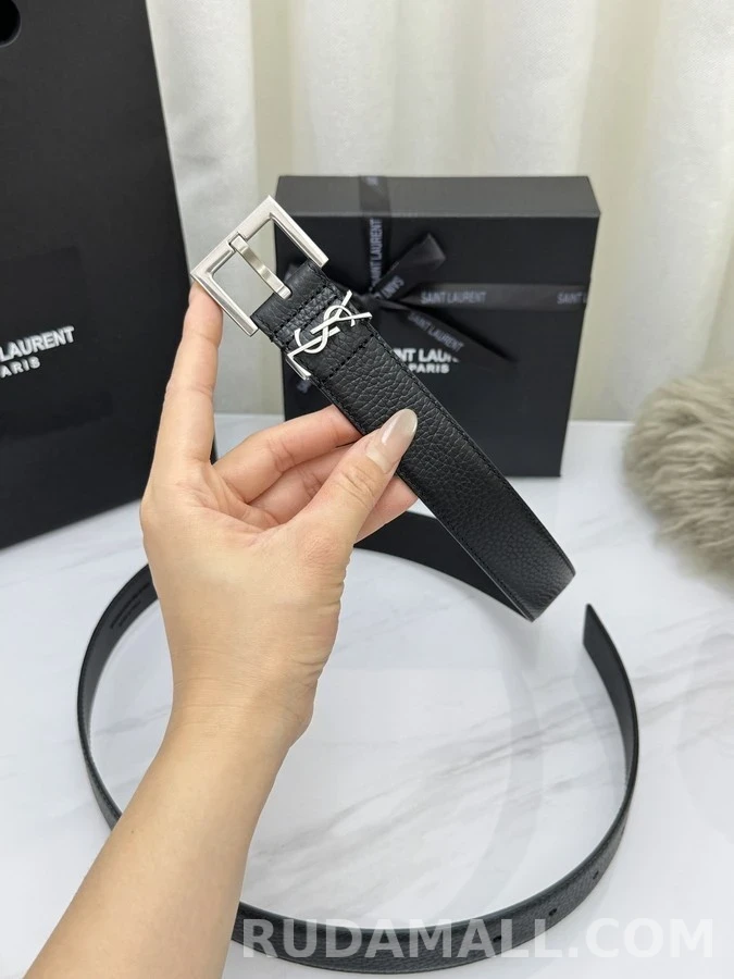 생로랑 세인트로랑 모노그램 로고 벨트 상세 이미지