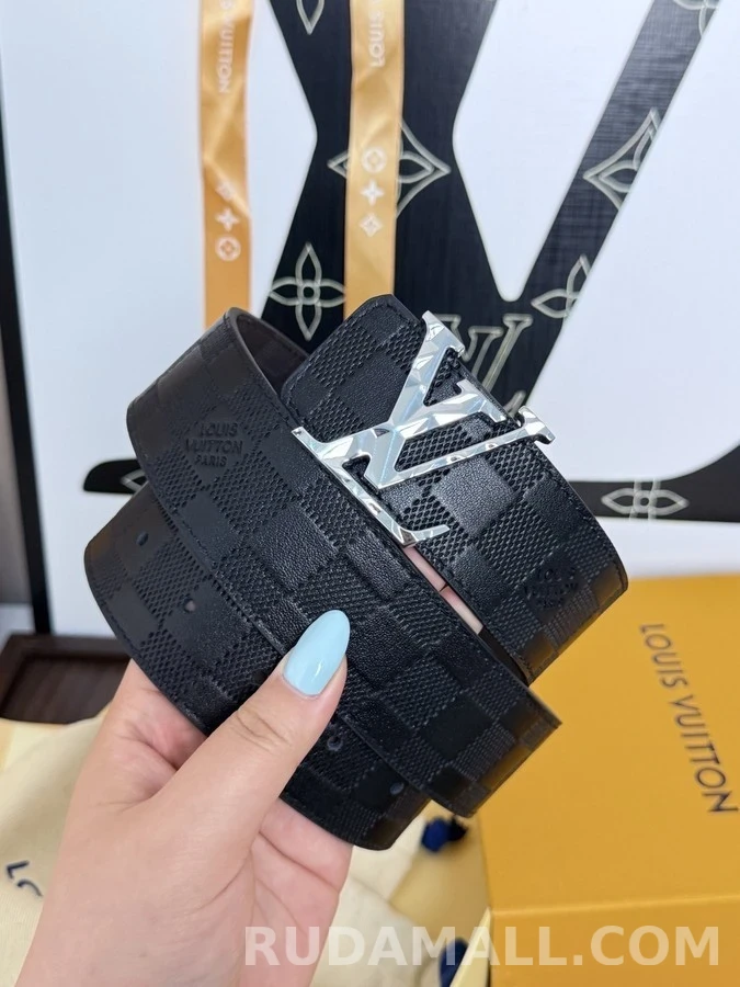 루이비통 루이비통 다미에 체크 버클 벨트 상세 이미지