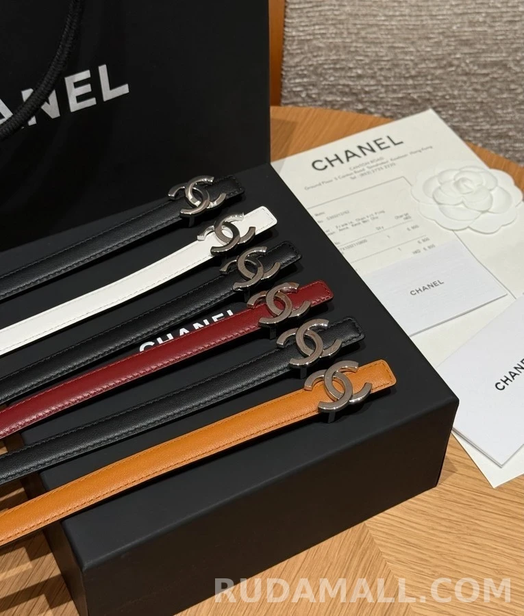 샤넬 샤넬 더블 C 가죽 벨트 상세 이미지