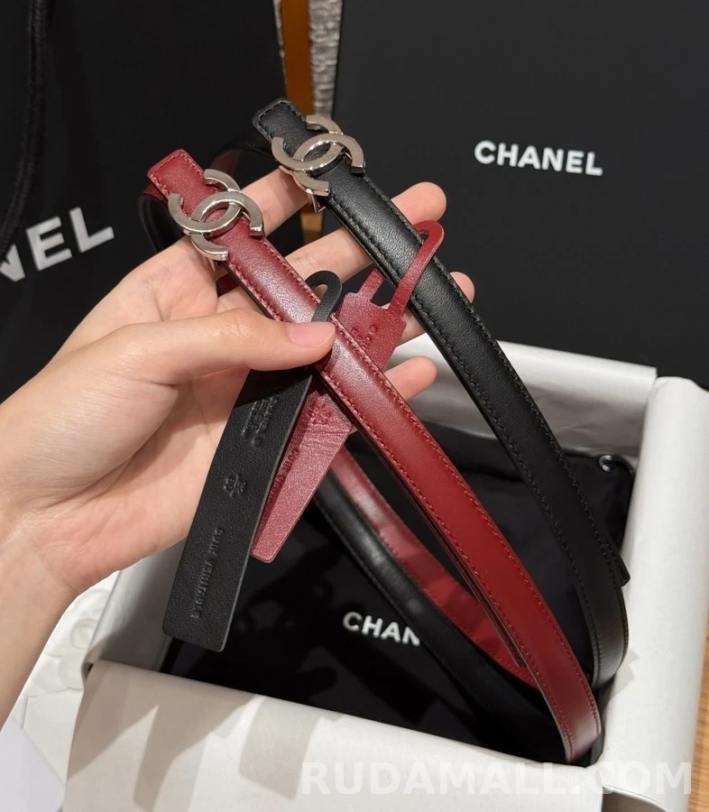 샤넬 샤넬 더블 C 가죽 벨트 상세 이미지