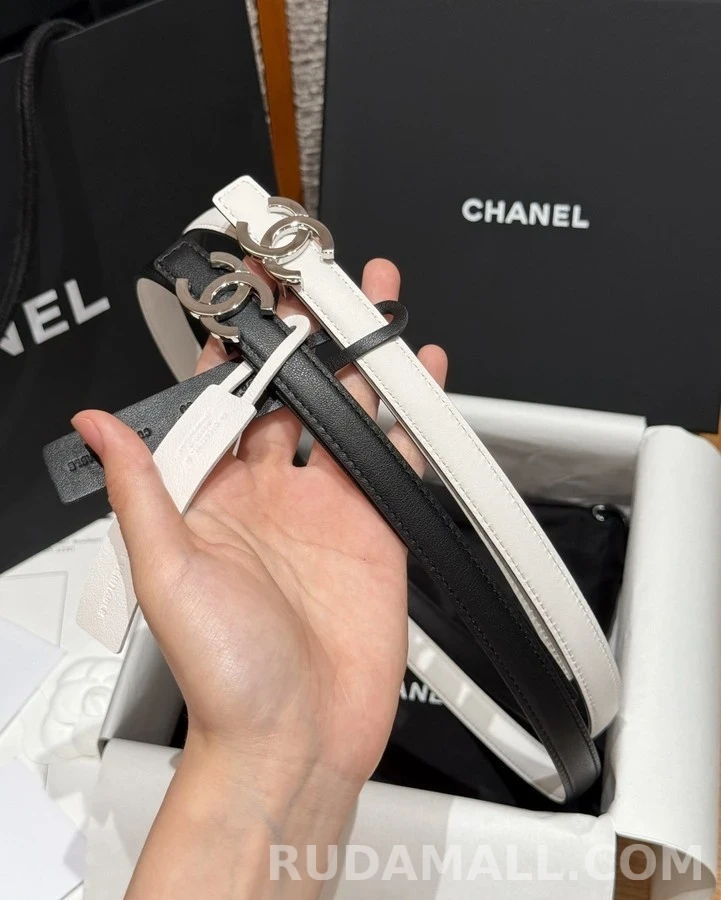 샤넬 샤넬 더블 C 가죽 벨트 상세 이미지