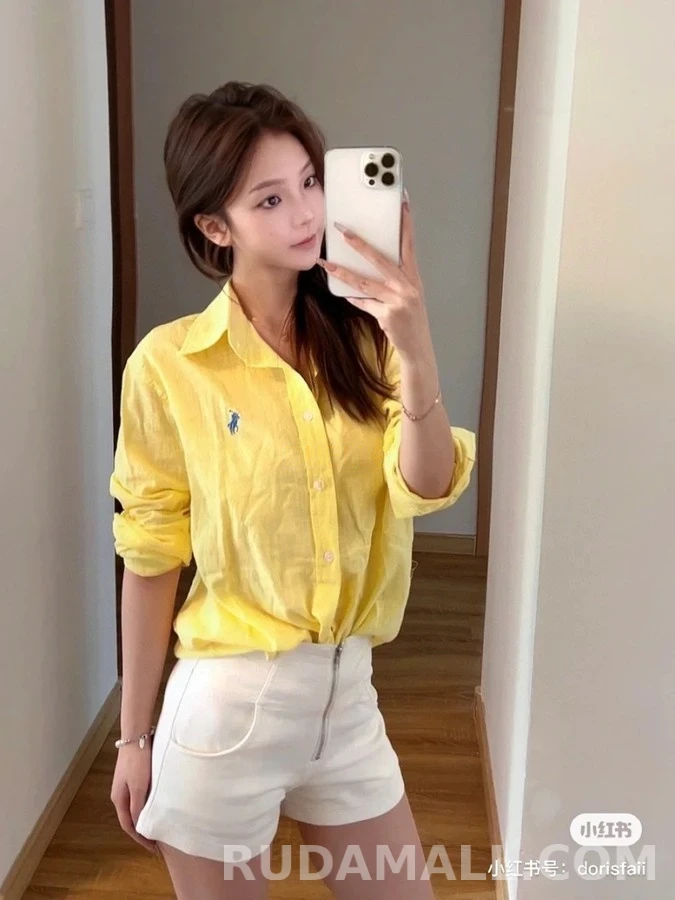 폴로 랄프 로렌 폴로 랄프 로렌 자수 로고 셔츠 상세 이미지